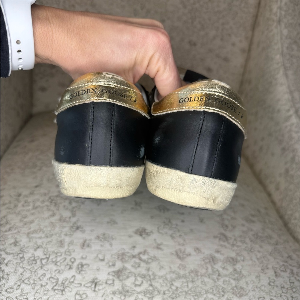 Golden Goose Black/Leopard/Gold Calf Hair Super-Star Private/Edt- Size 39 (9) - Picture 4 of 16